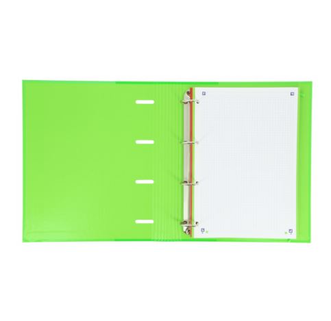 CARPETA 4 ANILLAS OXFORD CON RECAMBIO 100H 5X5 VERDE MANZANA