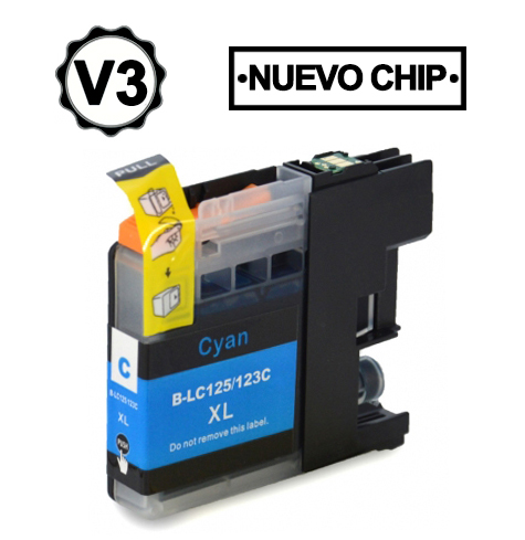 CARTUCHO BM BROTHER COMPATIBLE LC125XL CYAN LC125XLC 16,6ML.