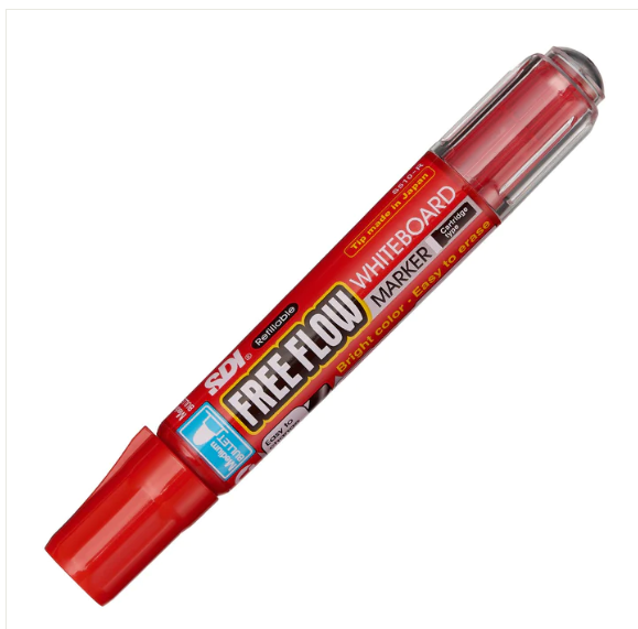 ROTULADOR PIZARRA BLANCA ROJO FREE FLOW