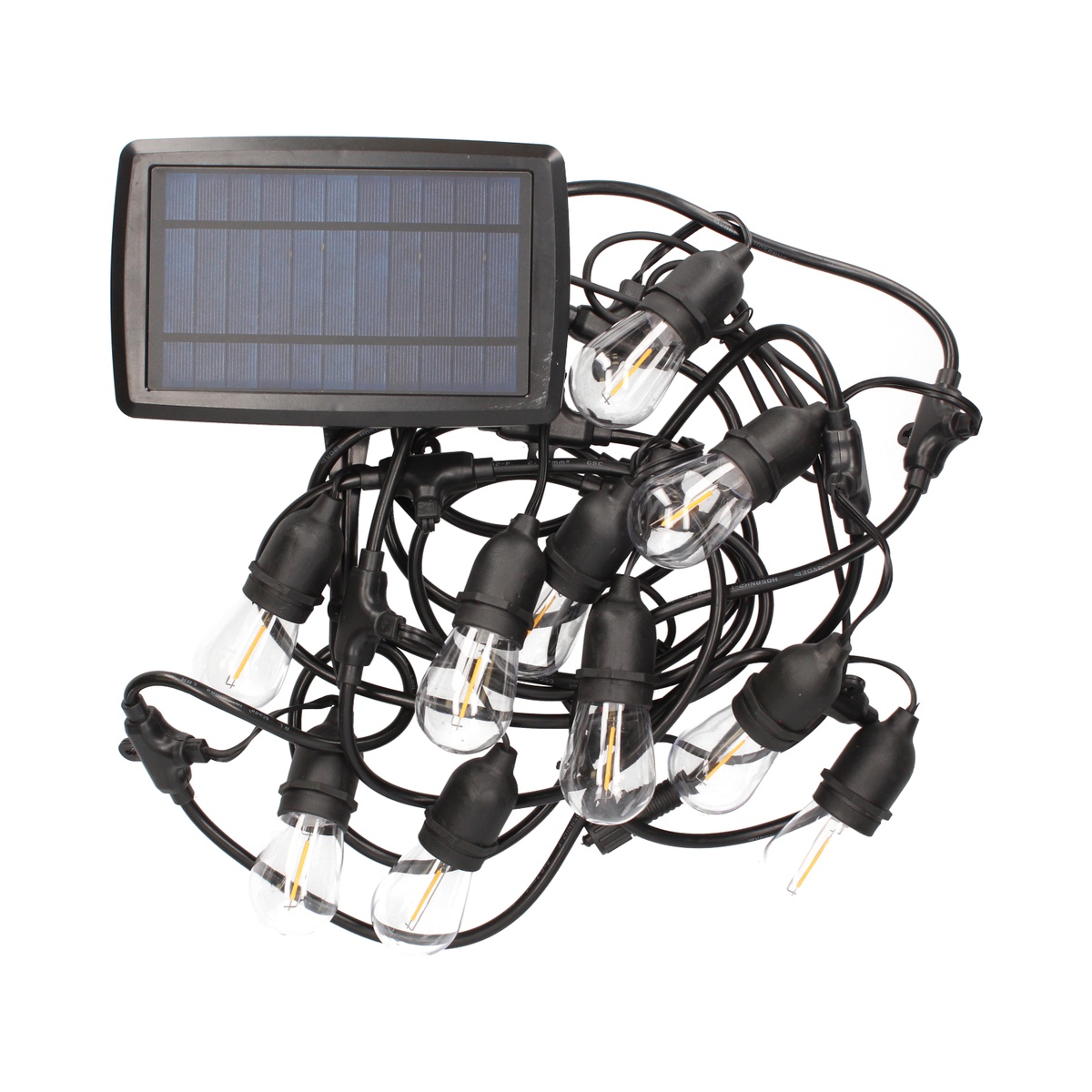 GUIRNALDA DECORATIVA LED SOLAR HELEM GSC 5 METROS 10 LAMPARAS LUZ CALIDA 2700K IP44