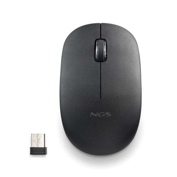 RATON OPTICO INALAMBRICO NGS FOG PRO NEGRO - TECLAS SILENCIOSAS - USO AMBIDIESTRO