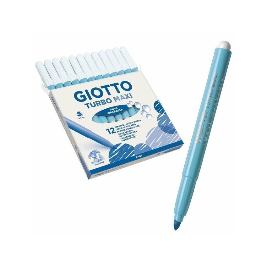 ROTULADOR TURBO GIOTTO MAXI AZUL CIELO CAJA 12 UNIDADES