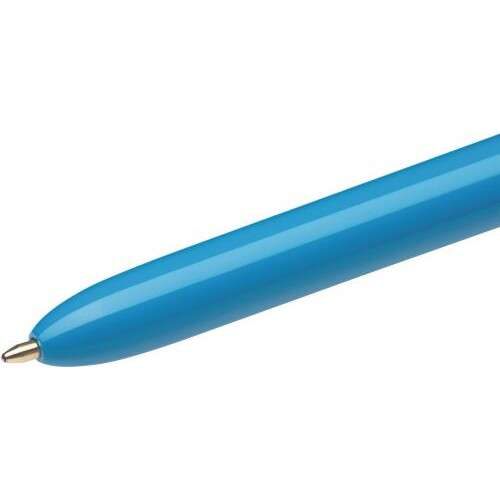 BOLIGRAFO BIC ORIGINAL AZUL/BLANCO 4 COLORES - PUNTA MEDIA 1mm - TRAZO 0.4mm