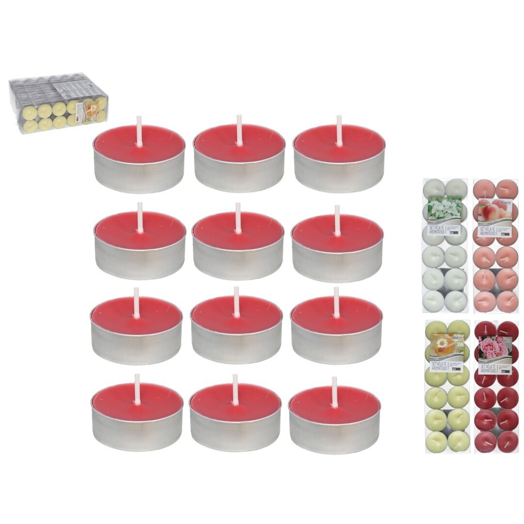 VELAS AROMATIZADAS TE DECORLIFE PACK 12 UNIDADES