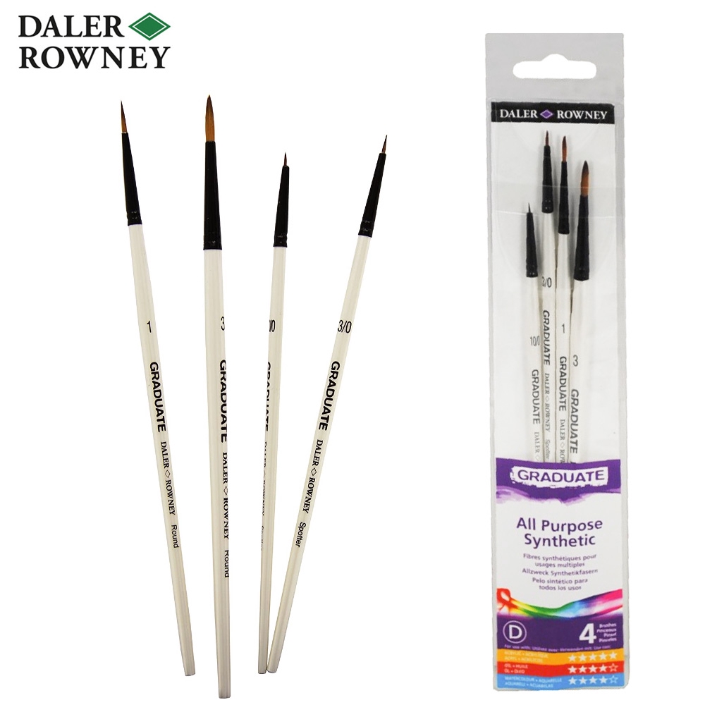SET PINCELES GRADUATE PELOS SINTETICOS 4 UNIDADES