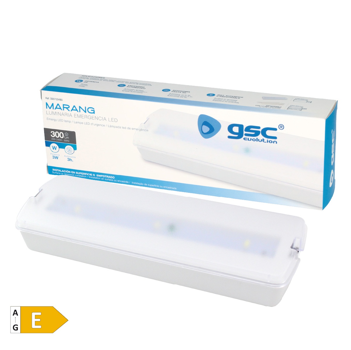 LUMINARIA LED DE EMERGENCIA MARANG GSC 3W 6000K 300 LUMENES