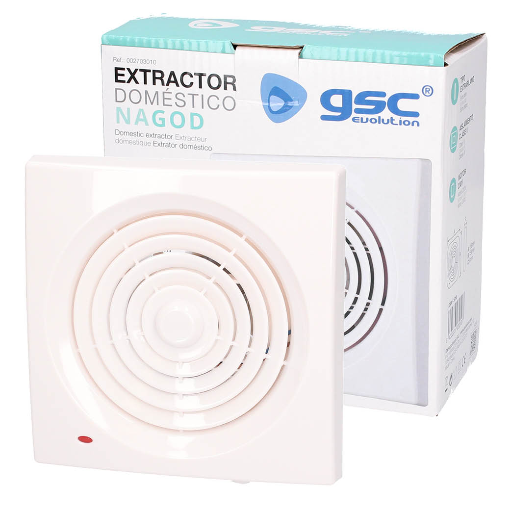 EXTRACTOR DOMESTICO NAGOD GSC - POTENCIA 10W - DIAMETRO Ø80mm - CAUDAL 70m3/h