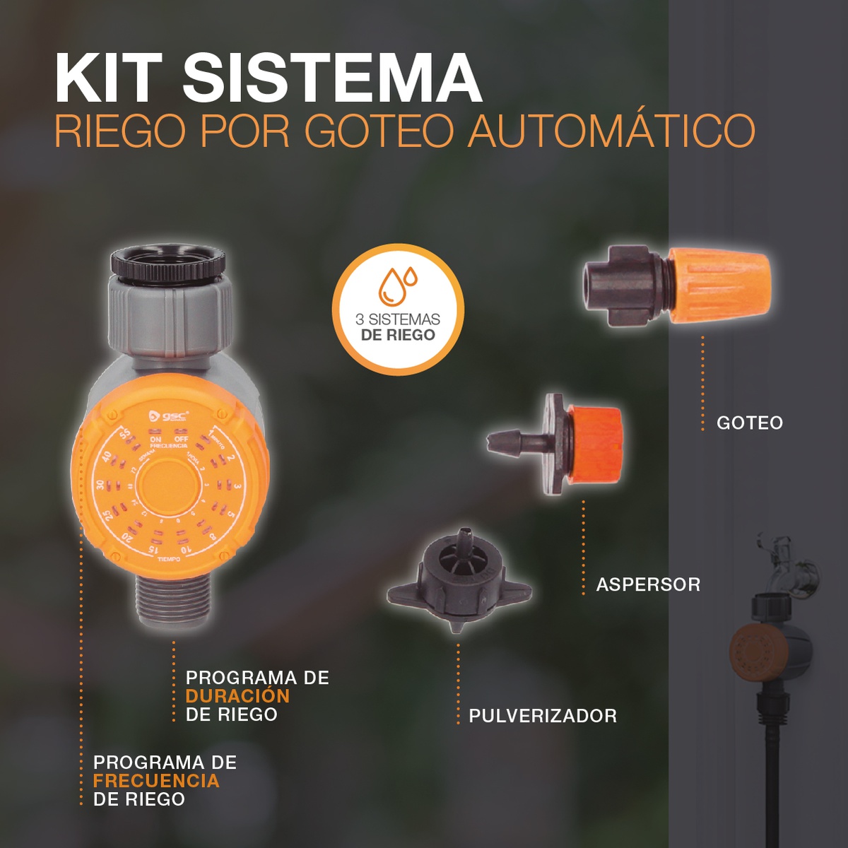 SISTEMA DE RIEGO POR GOTEO AUTOMATICO GSC EVOLUTION