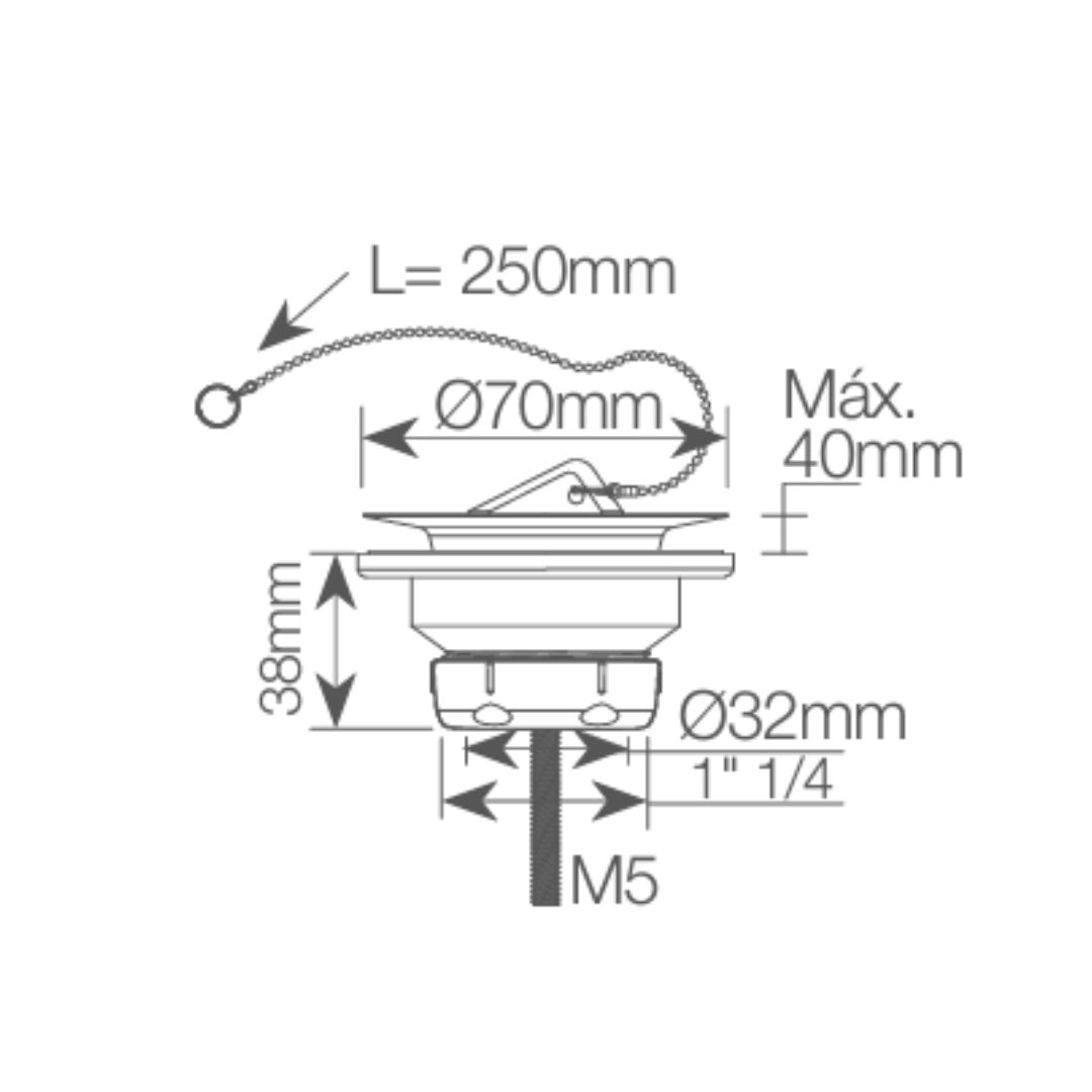 VALVULA PARA LAVABO BIDET 1