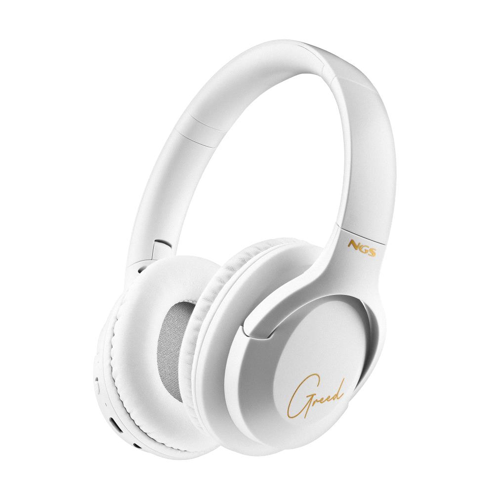 AURICULARES INALAMBRICOS DIADEMA NGS ARTICA GREED BLANCOS CON MICROFONO - BLUETOOTH 5.1