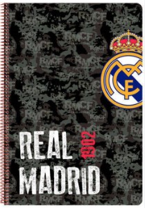 LIBRETA FOLIOS 80H TAPA DURAS REAL MADRID BLACK