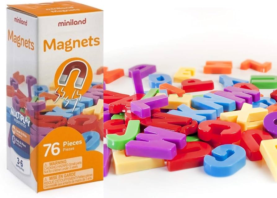 LETRAS MAGNETICAS MAYUSCULAS 76 PIEZAS MINILAND