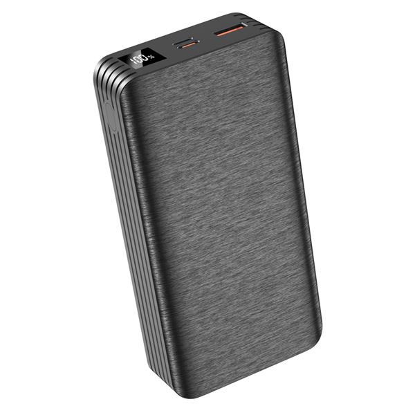 POWERBANK XO PR144 20.000mAh NEGRA - 1xUSB-A,1xUSB-C - CARGA RAPIDA - PANTALLA LCD