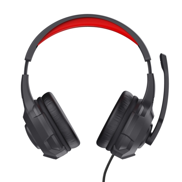 AURICULARES CON MICROFONO TRUST GAMING ROJOS Y NEGROS - DIADEMA AJUSTABLE - JACK 3.5mm