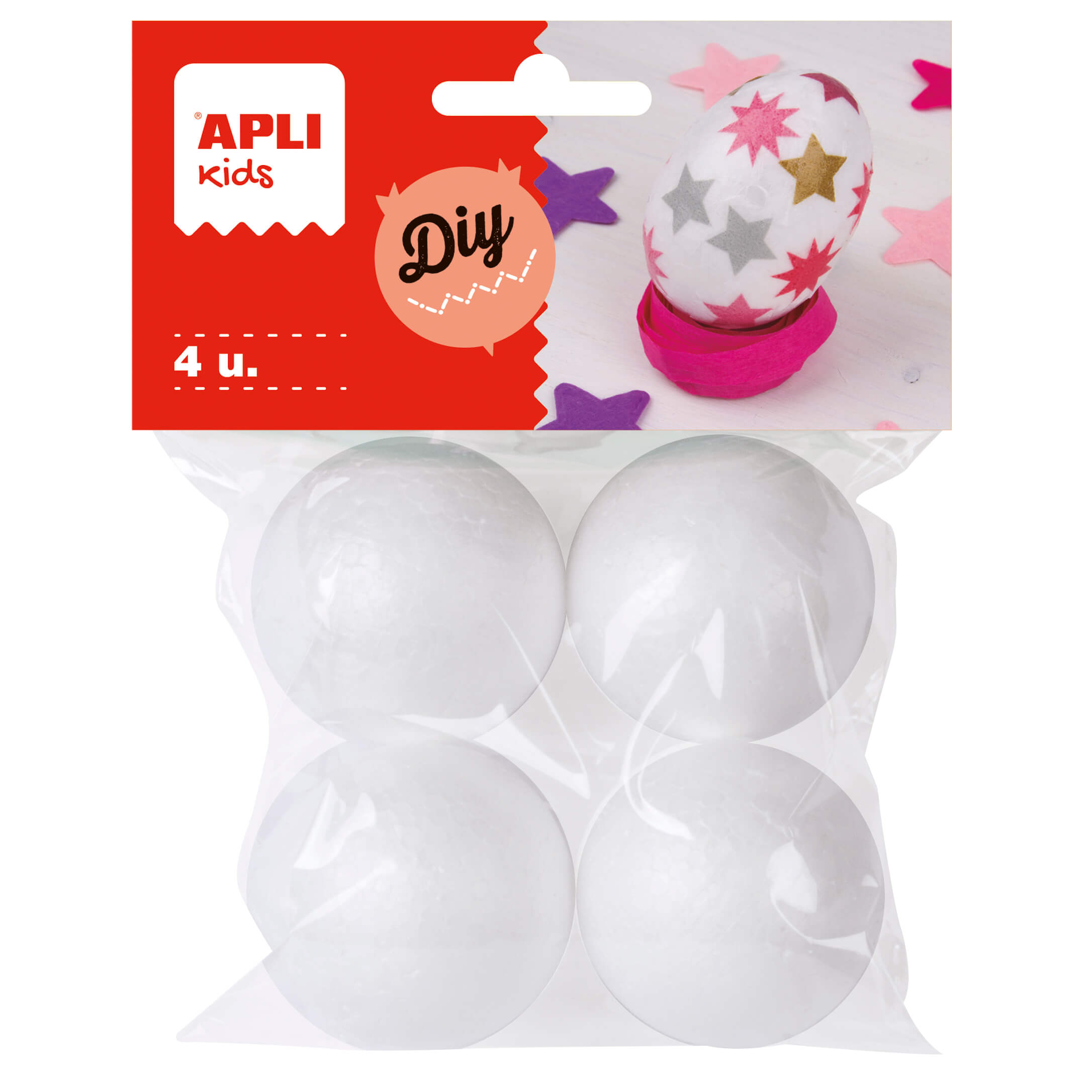 PACK 4 BOLAS POREXPAN 0.45MM APLI