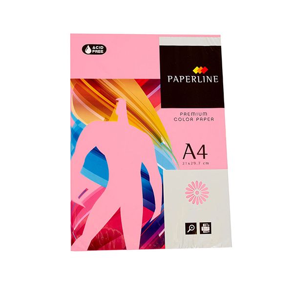 PAQUETE DE 500 FOLIOS 80GR A/4  ROSA CLARO PAPERLINE