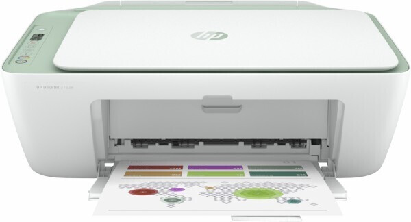 IMPRESORA MULTIFUNCIÓN HP DESKJET 2722e BLANCA Y VERDE - WIFI - FAX MOVIL