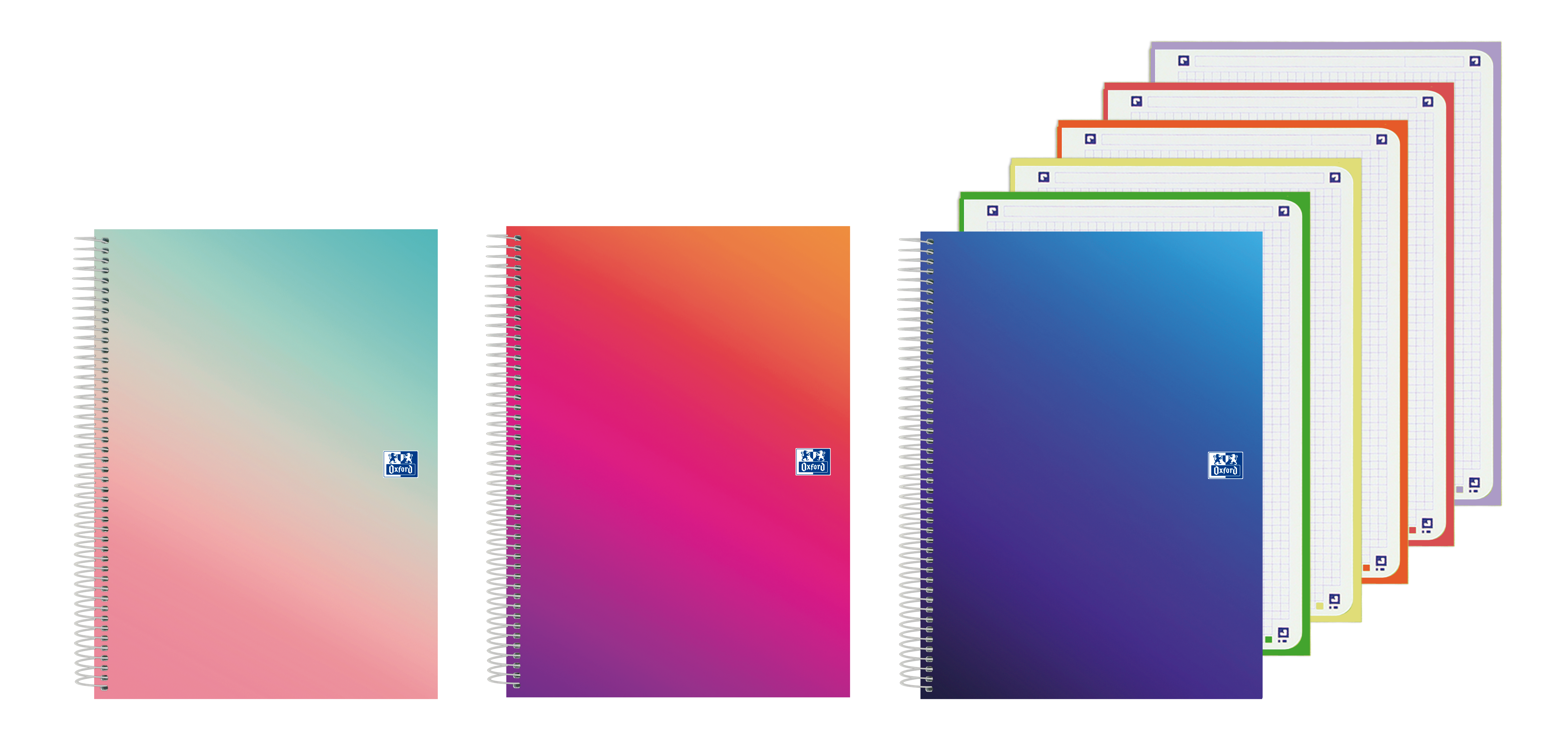 CUADERNO OXFORD A4+ EUROPEANBOOK GRADIENT LINES 120H OP 5X5