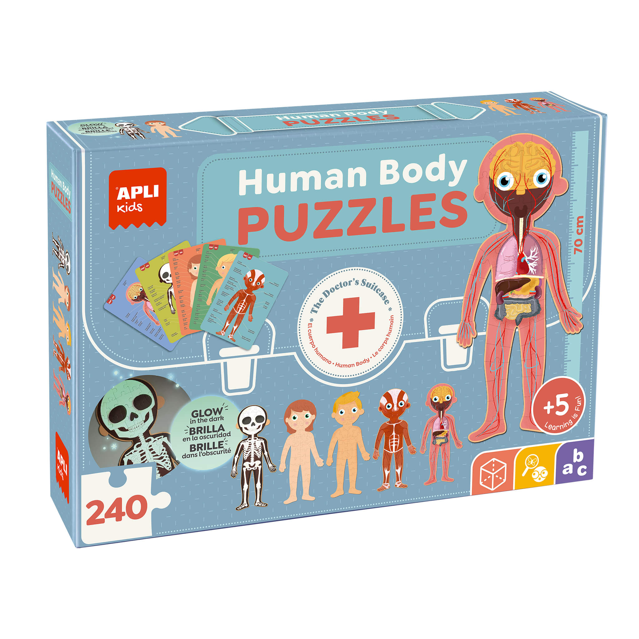 PUZZLE CUERPO HUMANO 240 PIEZAS 70cm APLI KIDS