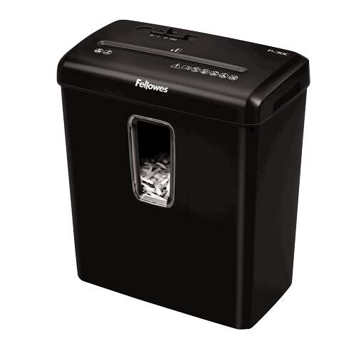 DESTRUCTORA FELLOWES POWERSHRED P-30C NEGRA - DESTRUYE HASTA 6 HOJAS - CORTE EN PARTICULAS