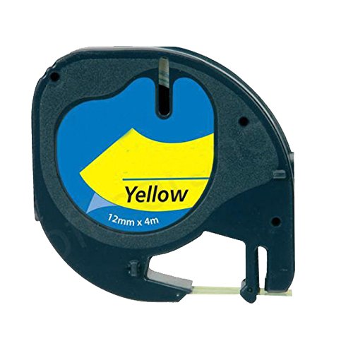 CINTA COMPATIBLE DYMO LETRATAG 91202 NEGRO/AMARILLO 12mm X 4m S0721620