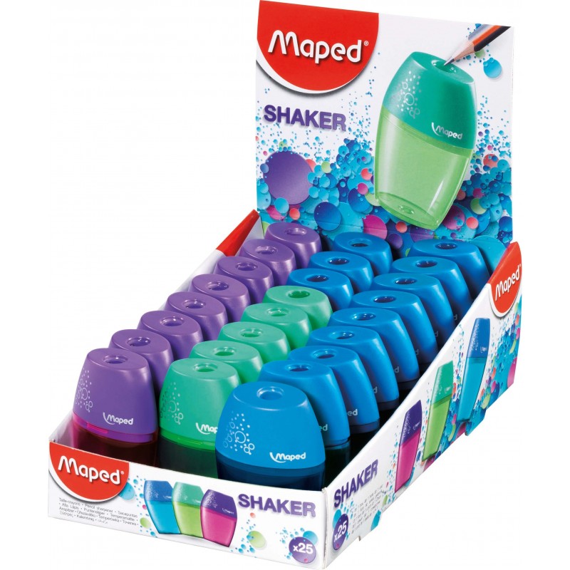 SACAPUNTAS MAPED SHAKER CON DEPOSITO 1 ORIFICIO