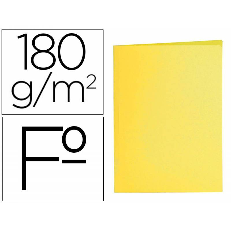 SUBCARPETA AMARILLA 180GR TAMAÑO FOLIO FABRISA