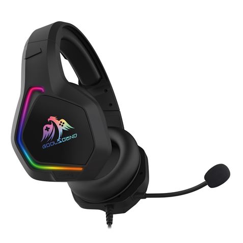 AURICULARES GAMING CON MICROFONO COOLSOUND G6 NEGRO - CABLE 2 METROS - ILUMINACION LED