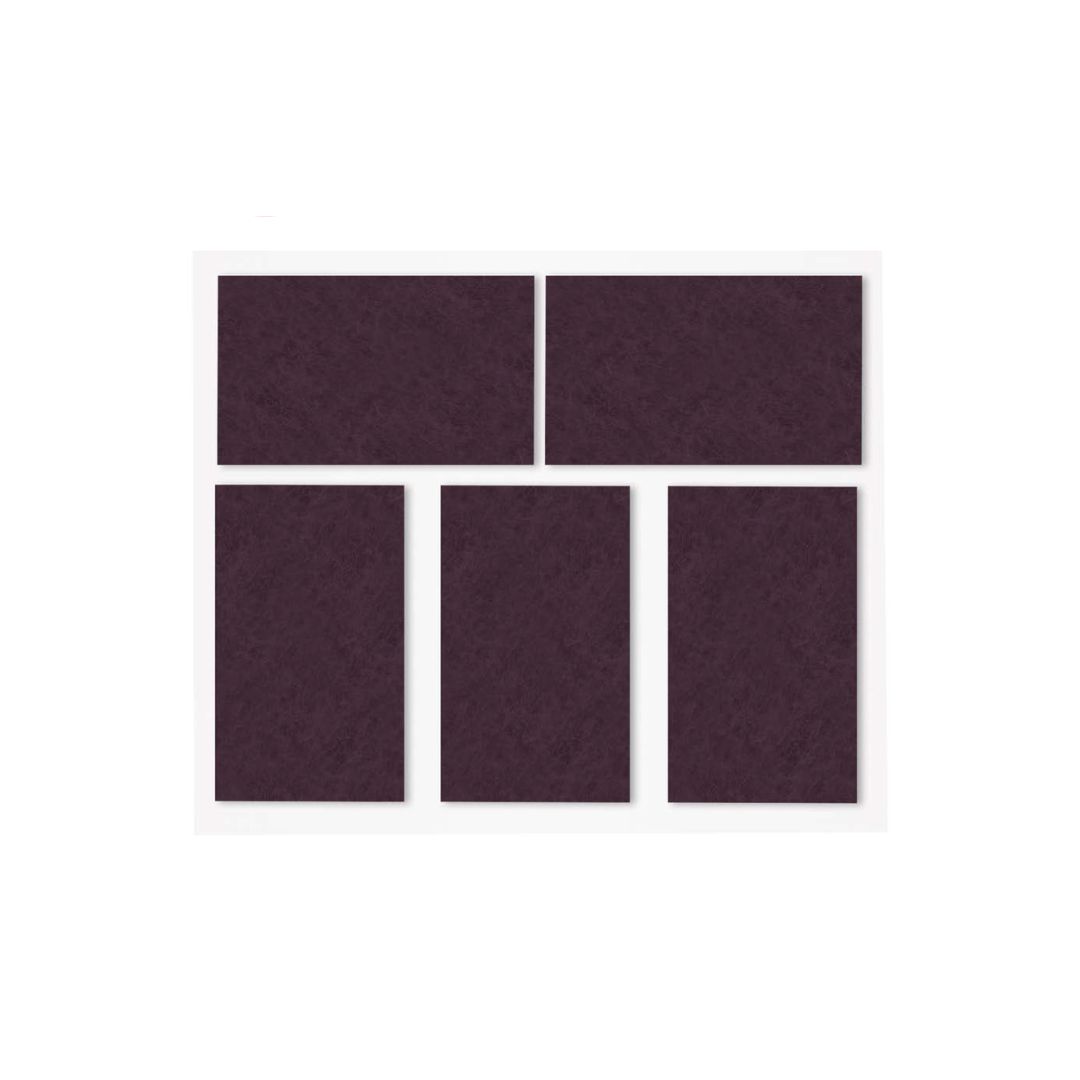 SET 5 FIELTROS ADHESIVOS CUADRADOS 28X44MM - MARRON