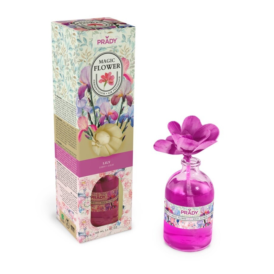 AMBIENTADOR MAGIC FLOWER PRADY LILY FRASCO CRISTAL 100ML