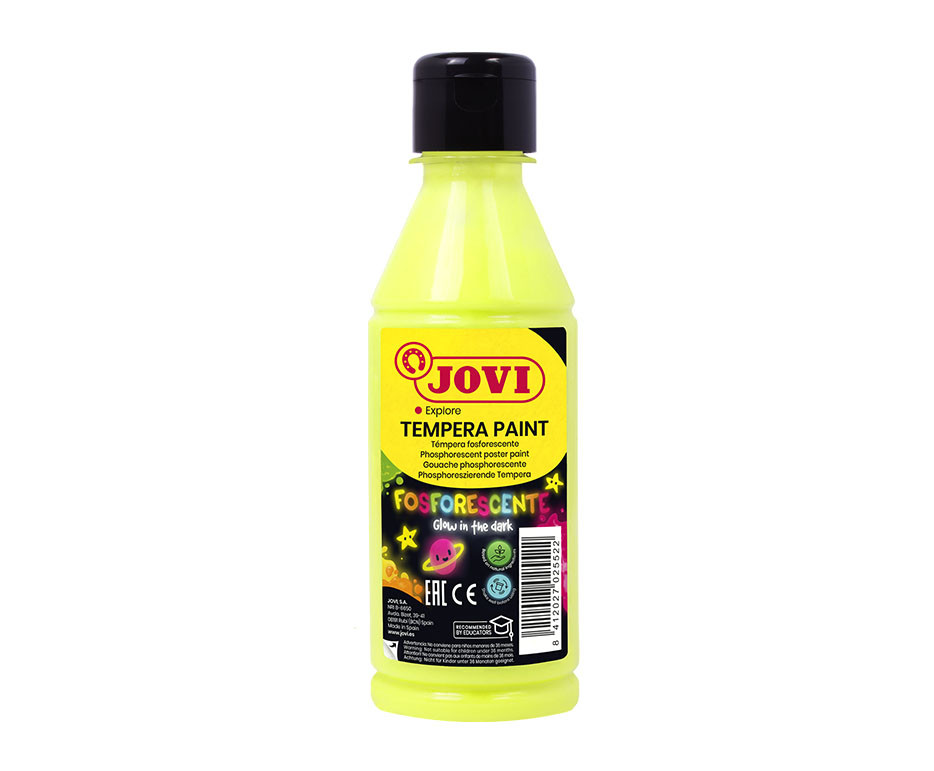 TEMPERA PAINT JOVI FLUORESCENTE AMARILLA 250ML
