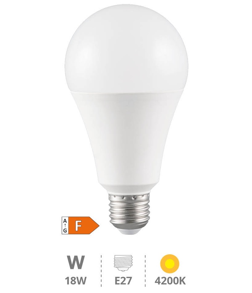 BOMBILLA BM LED E27 A65 18W LUZ NEUTRA 4200K 1800 LUMENES