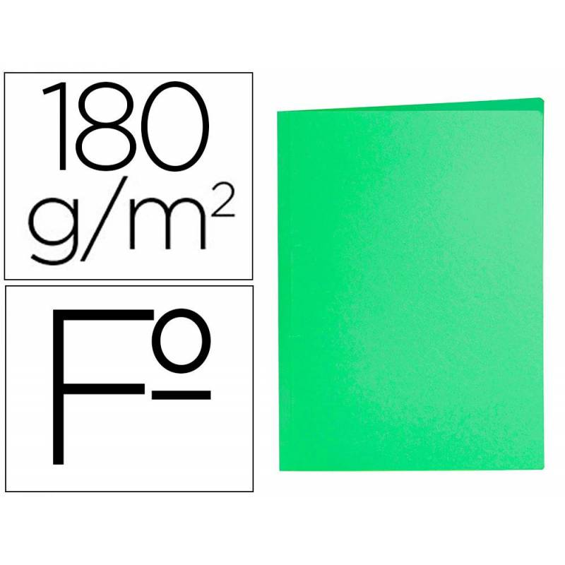 SUBCARPETA VERDE TAMAÑO Fº 180GRS FABRISA