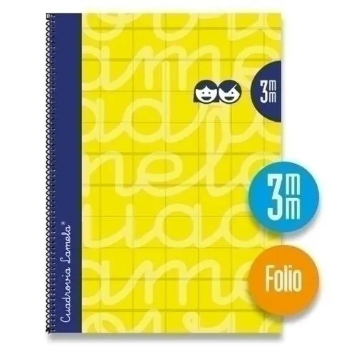 BLOC FOLIO LAMELA 3mm 80 HOJAS 70gr. TAPA CARTON