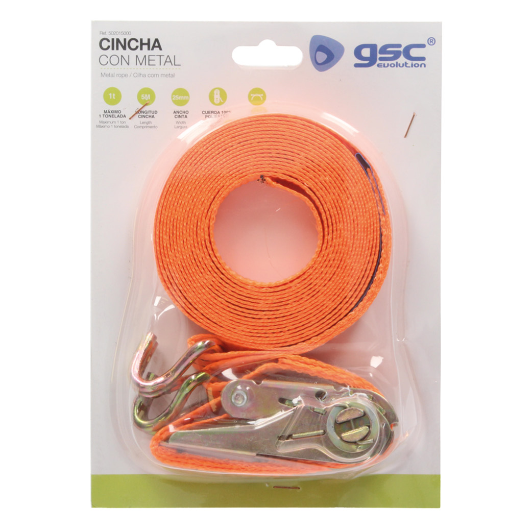 CINCHA CON METAL GSC EVOLUTION 25MM 5M