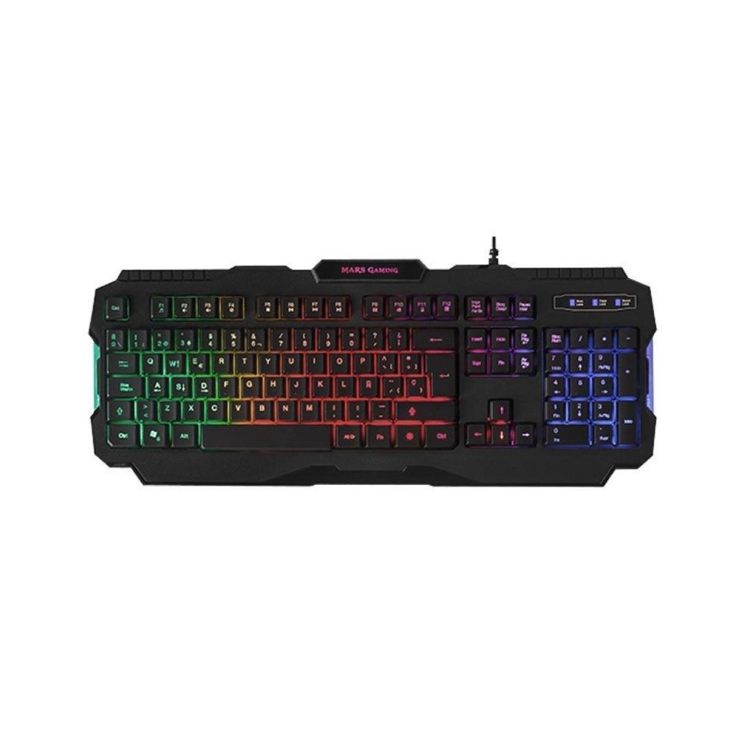 PACK TECLADO + RATON MARS GAMING 4000DPI 6 BOTONES + ALFOMBRILLA 350 X 250MM - CONECTIVIDA