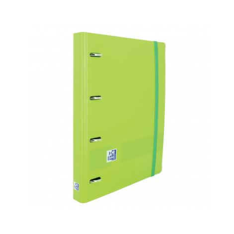 CARPETA 4 ANILLAS OXFORD EUROPEANBINDER+ CON RECAMBIO, VERDE MANZANA