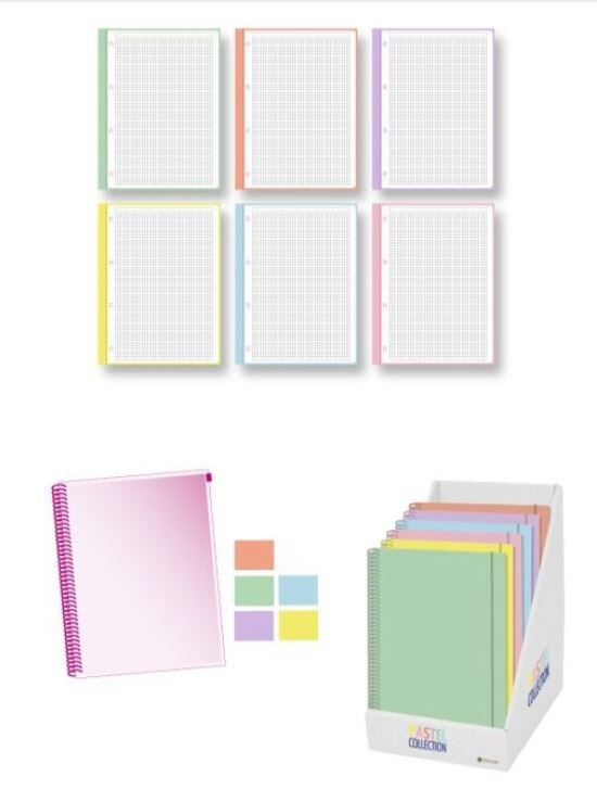 CUADERNO PASTEL SOFT TOUCH A5, 120H. 90 GRS. MICROPERFORADO GOLDEN BISMARK