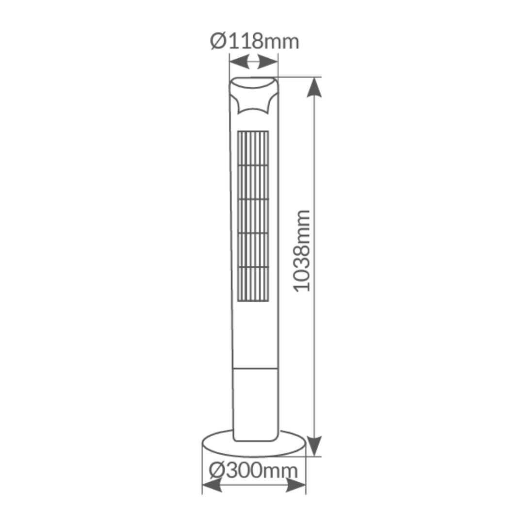 VENTILADOR DE TORRE KODIMA CON MANDO 45W NEGRO GSC EVOLUTION