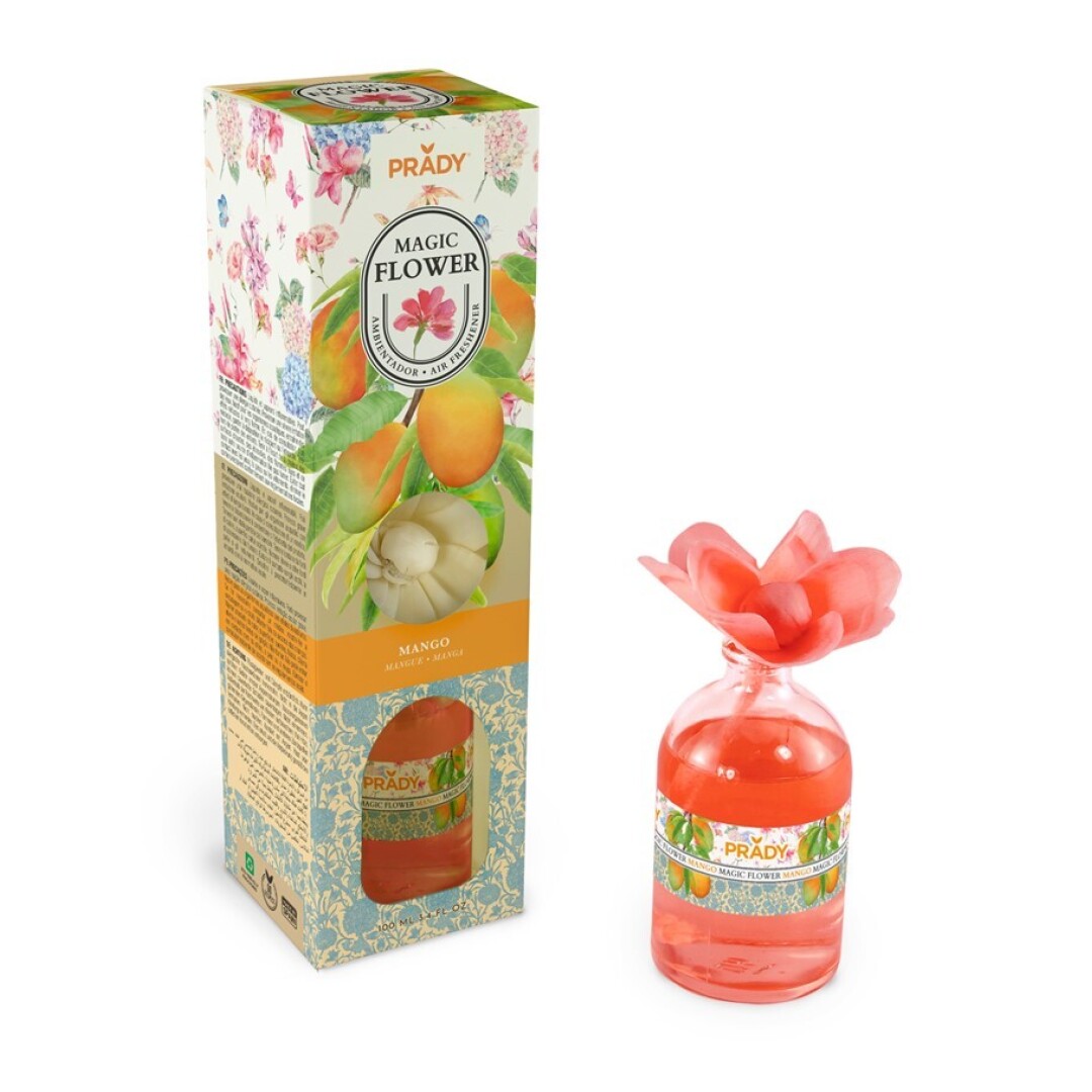 AMBIENTADOR MAGIC FLOWER PRADY MANGO FRASCO CRISTAL 100ML