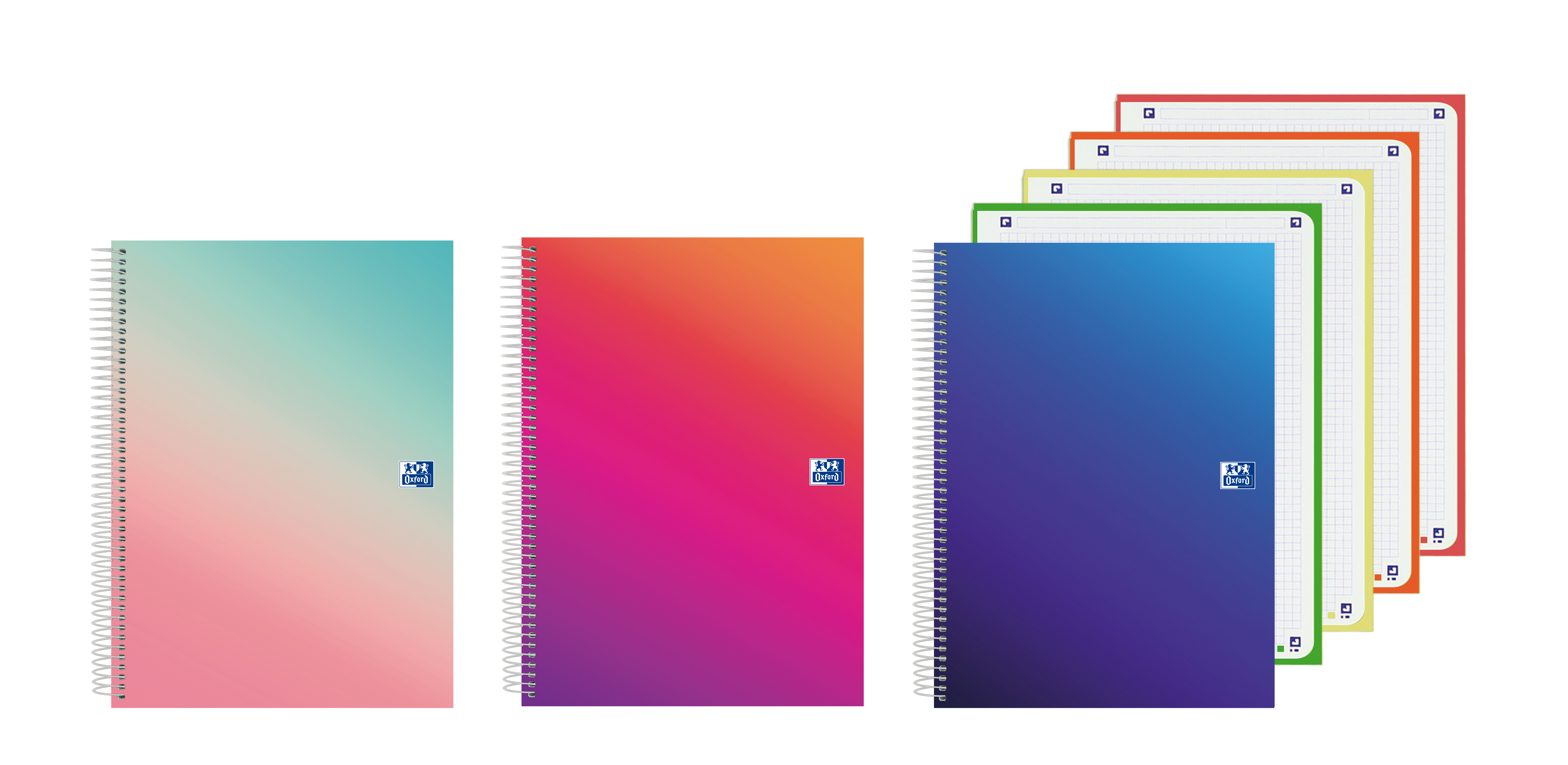 CUADERNO OXFORD A5 EUROPEANBOOK GRADIENT 120 HOJAS 5X5 3 MODELOS