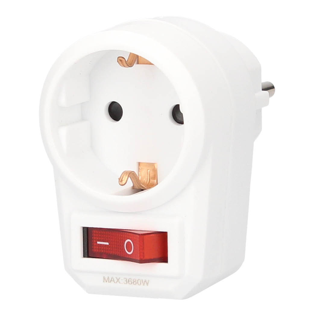 LADRON SIMPLE CON INTERRUPTOR GSC BLANCO - POTENCIA MAX. 3680W