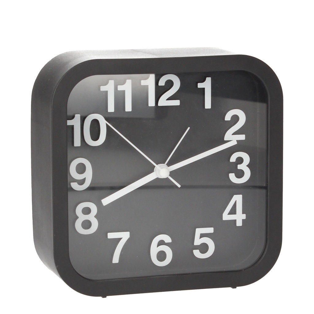 RELOJ DESPERTADOR ANALÓGICO DE SOBREMESA GSC - CON ALARMA - COLOR NEGRO